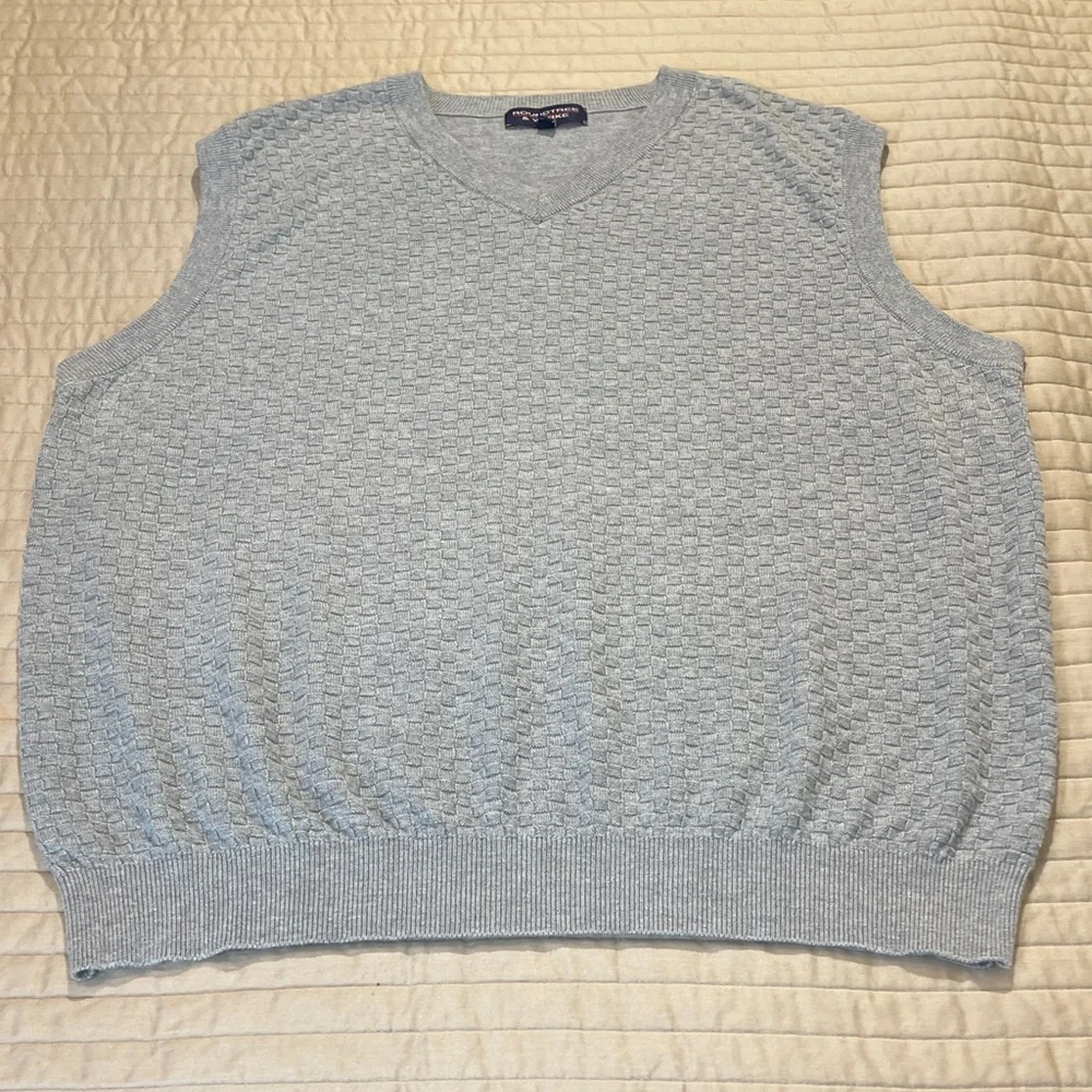 ROUNDTREE & YORKE Men's Light GRAY Sweater Vest SIZE XL PULLOVER